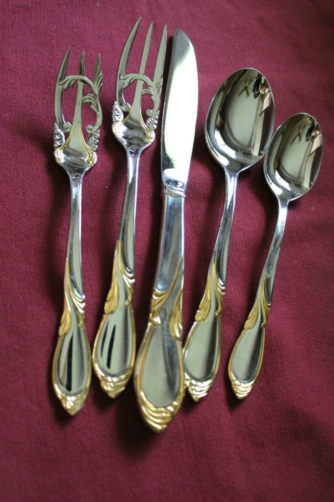 Yamazaki Stainless CACHE GOLD ACCENT Open Stock - You Choose the Piece (s)
