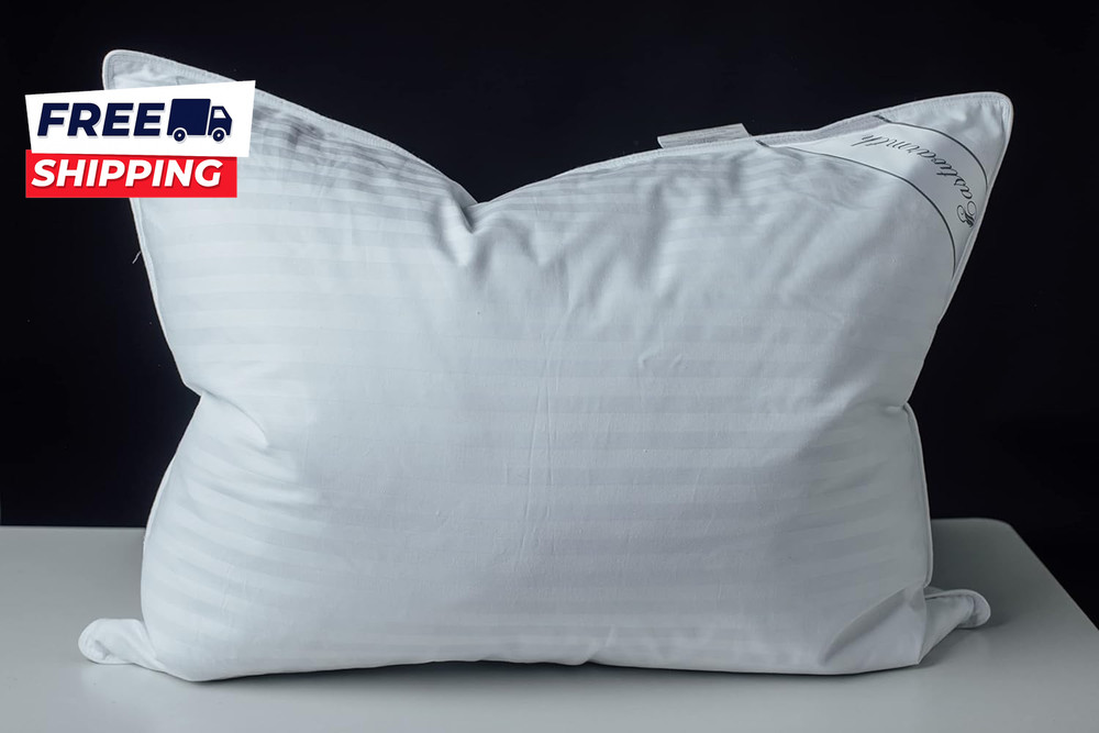 Goose down Feather Soft Pillows One Pillow 100% Cotton Supportive Bed Pillow