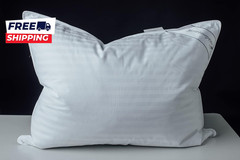 Goose down Feather Soft Pillows One Pillow 100% Cotton Supportive Bed Pillow