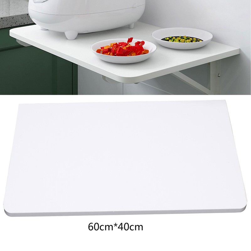 Wall Mounted Table Folding 60x40cm Floating Laptop Desk Fold-Down Work gallery