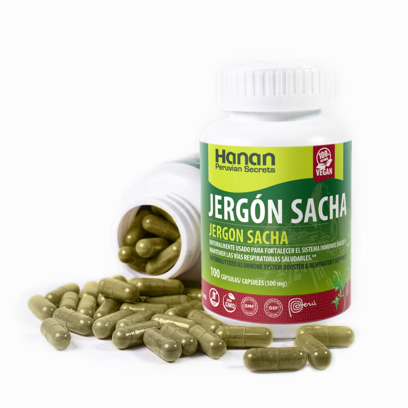 Hanan Jergon Sacha | 100 Capsules | Naturally Aids in Supporting Healthy Respira gallery