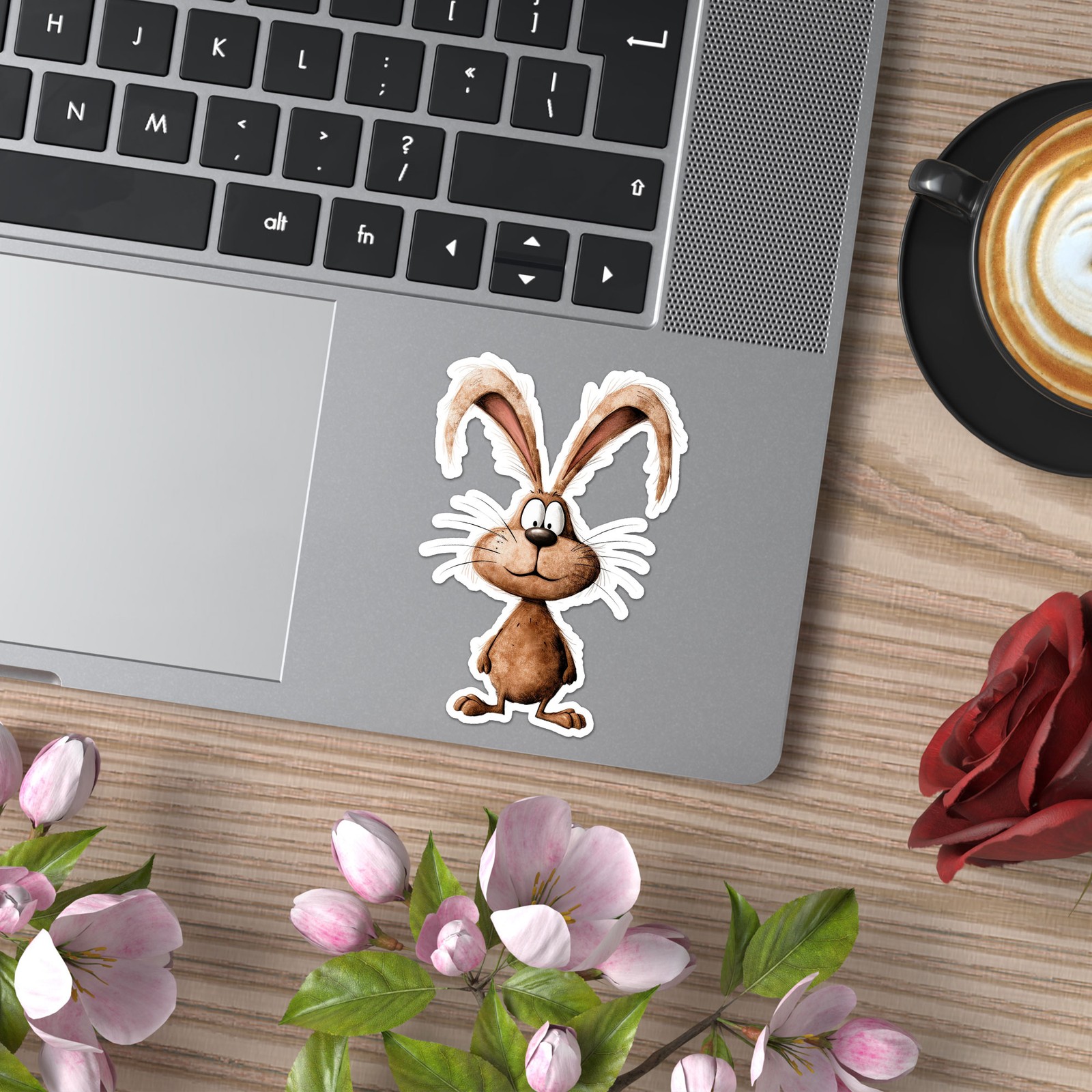 Funny Big Ears Rabbit - Vinyl Decal Sticker - Car Window Laptop - ebn12476 gallery