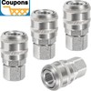 S775 A-Style Air Coupler Push Type 1/4" FNPT NPT Female Pack of 4 gallery
