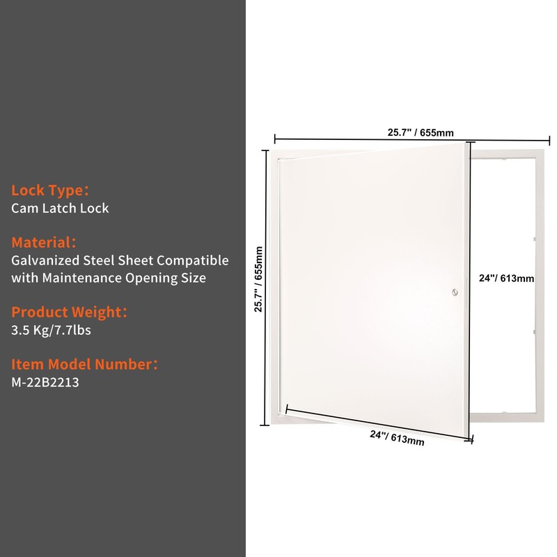 VEVOR Access Panel for Drywall Ceiling 24"x24" Plumbing Reinforced Access Door gallery