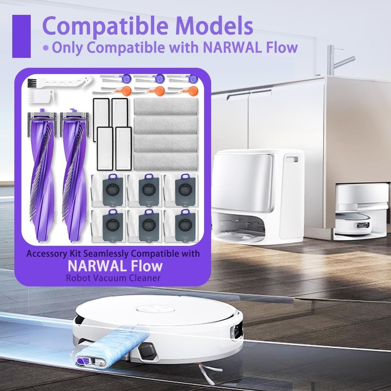Replacement Accessories Kit Compatible with Narwal Flow Robot Vacuum Cleaner gallery