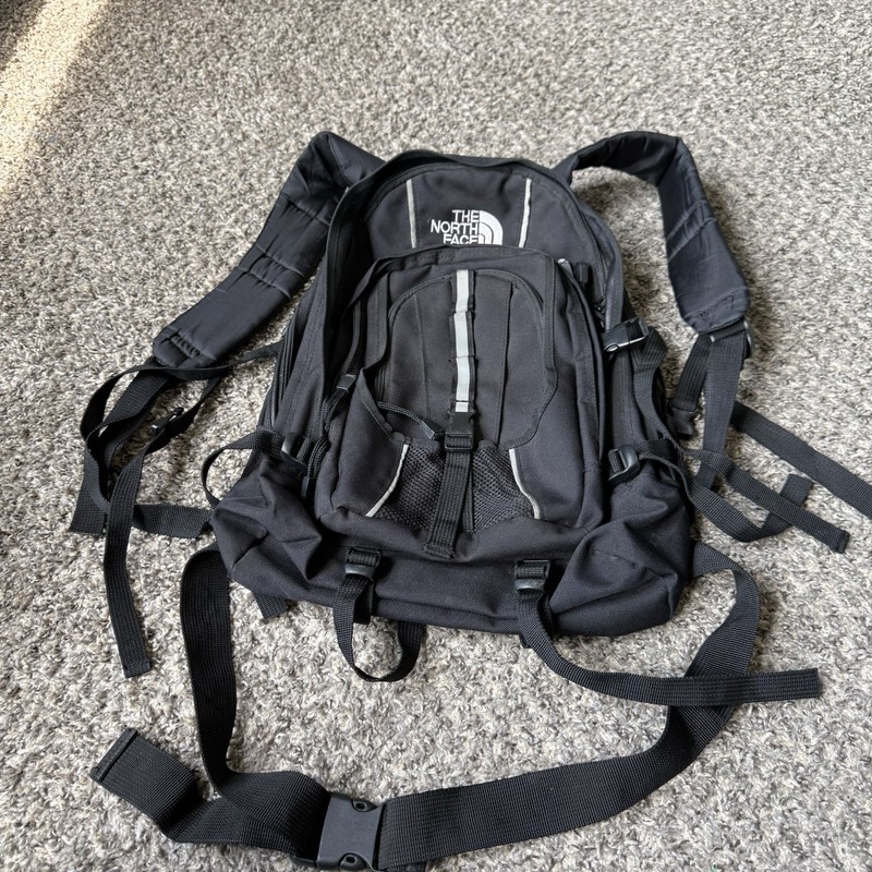 The North Face Backpack Hiking Camping Backpacking Reflective Black