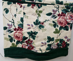 Waverly Pleasant Valley Roses Grapes Cotton Scalloped Valance 76″ x 15.5″ Green