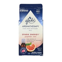 Glade Aromatherapy Cool Mist Diffuser Refill – Spark Energy – Grapefruit + Mint