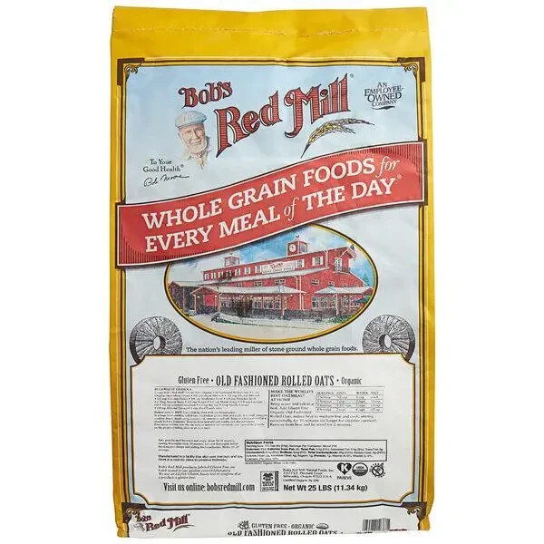 Bob's Red Mill Old Fashioned Regular Rolled Oats Gluten Free 25lb Bag gallery