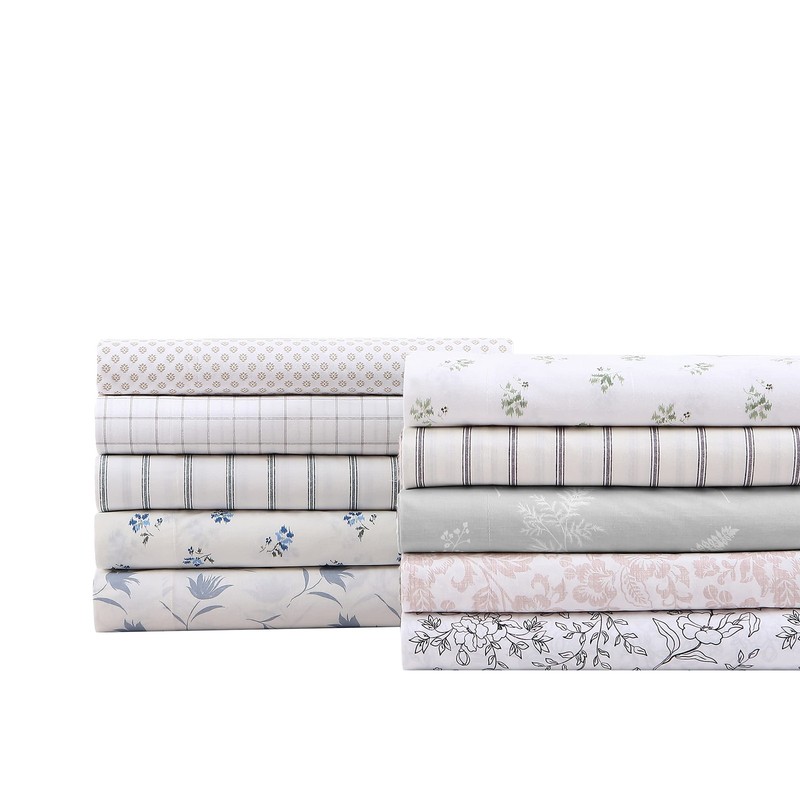 Queen Sheets, Cotton Percale Bedding Set, Crisp & Cool Ideal Bedding Set (B. gallery