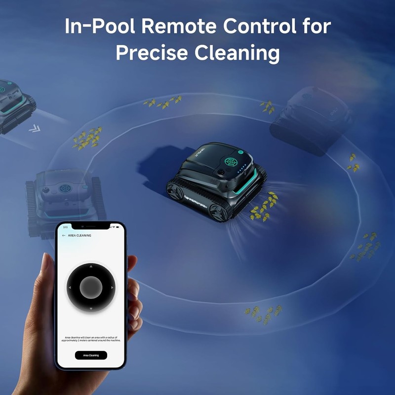 WYBOT S2 Solar Vision Robotic Pool Vacuum Cleaner for Inground Pools gallery