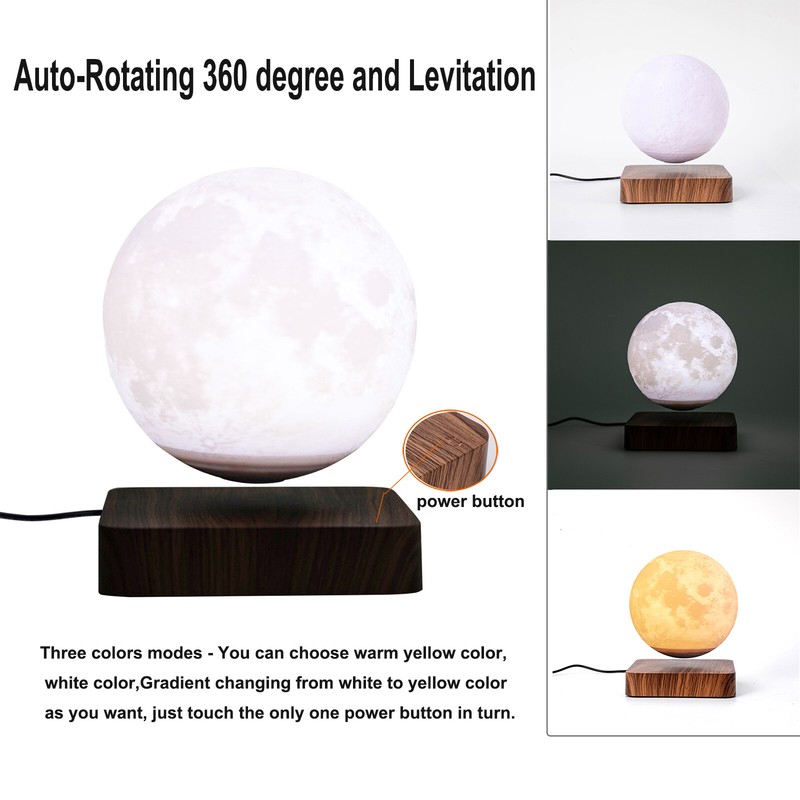 3D Printing Magnetic Levitating Floating Moon Lamp Night Light Room Table Decor gallery