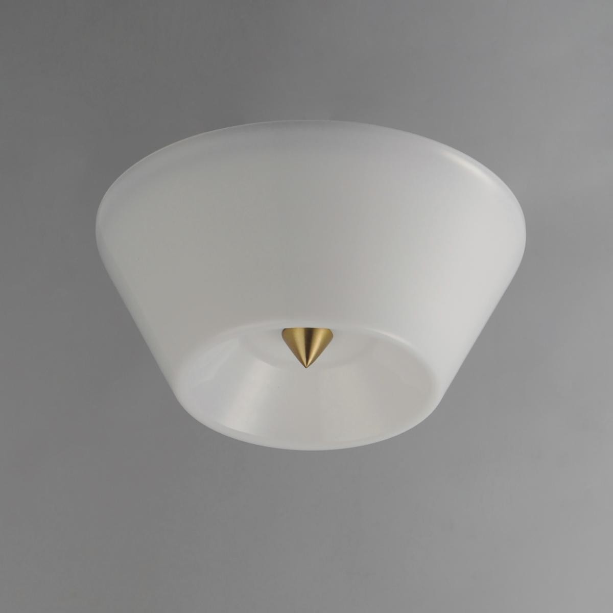 Maxim Lighting 11150WTNAB Tack Flush Mount Natural Aged Brass gallery