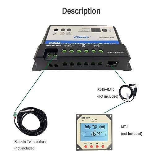 Meter MT-1 Remote with LCD Display for Solar Charge Controller EPIPDB-COM 0.0 gallery