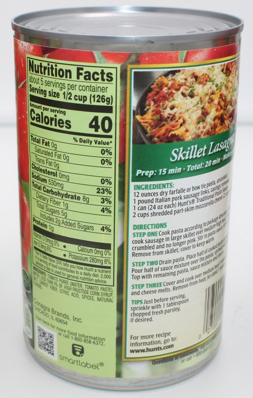 Hunt's 2-PACK Premium Traditional Spaghetti Tomato Pasta Sauce 48 oz BB 07/2027 gallery