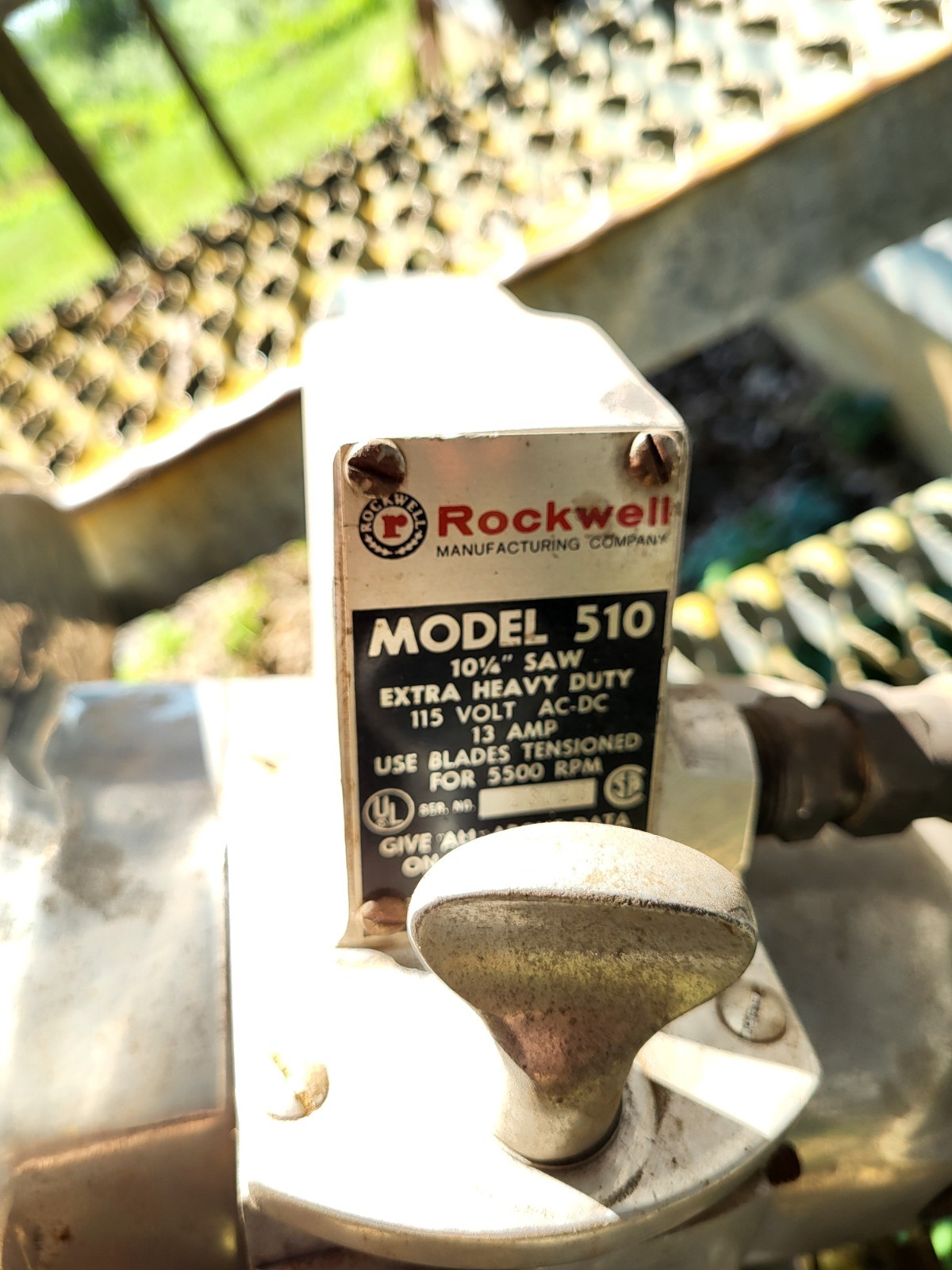 Rockwell Speedmatic-10 Model 510 Circular Saw 10-1/4" Blade Heavy Duty 115V Set gallery