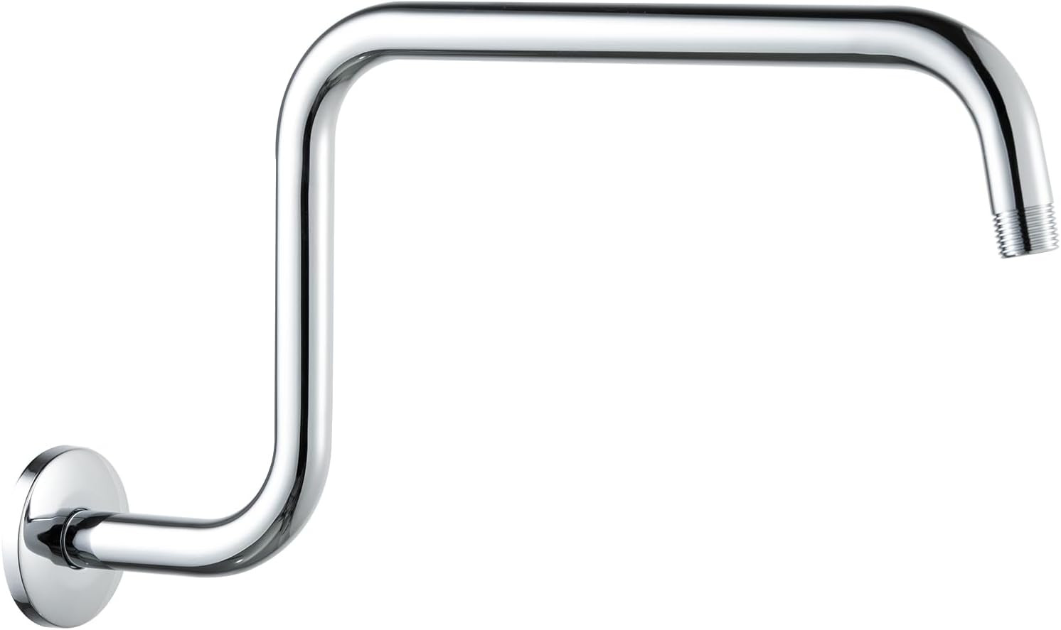 Shower Head Extension Arm 16 Inch S Shape High Rise Chrome Shower Pipe Extender gallery