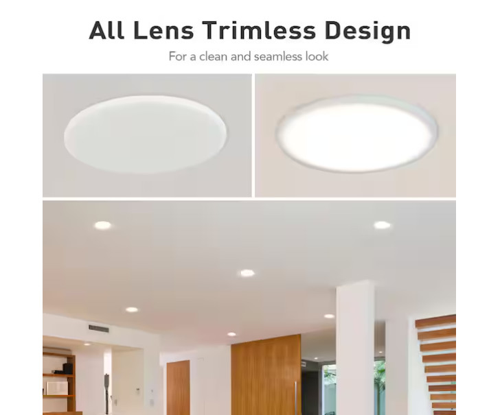 Commercial Electric Premium Series 10 in. LED Canless Recessed Light gallery