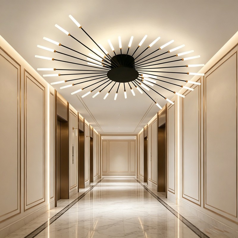 Fireworks Shape LED Ceiling Lamp Flush Mount Modern Lighting Bedroom Entryway gallery