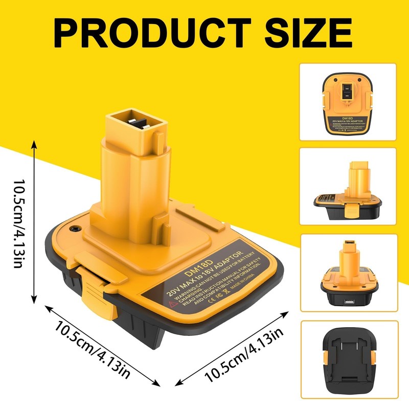 DM18D Converter Compatible with Dewalt 20V Battery & Milwaukee 18V Battery gallery