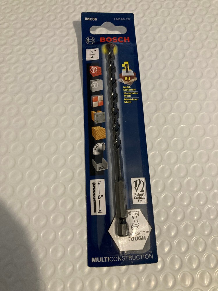 BOSCH IMC06 1/4" Impact Multi Construction Drill Bit 6 in length Carbide Tip