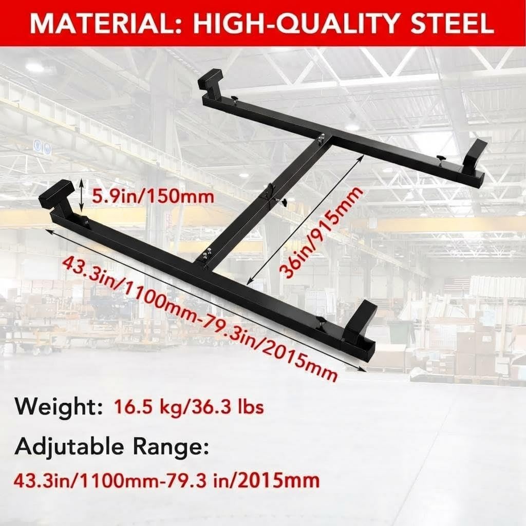 800LBS Adjustable Truck Bed Lifter Box Lift For Pickups Trucks Bed Removal Black gallery