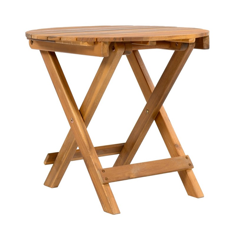 NO INSTALLATION REQUIRED, FOLDABLE ADJUSTABLE OUTDOOR ACACIA WOOD SIDE TABLE gallery