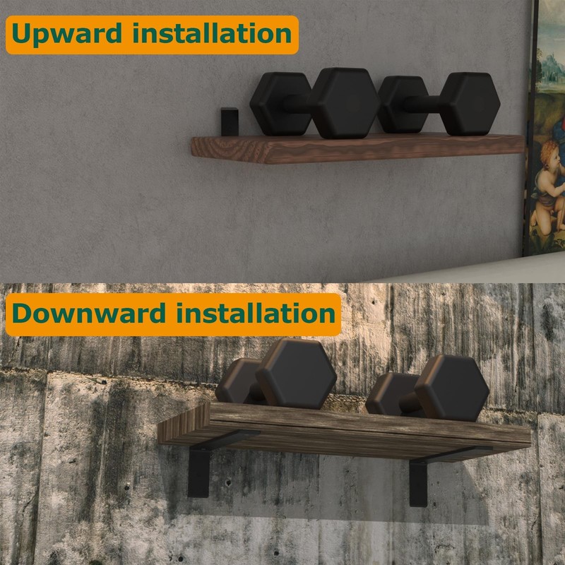 3 Pack 14inch Countertop Support Brackets,Black Shelf Brackets,Heavy Duty Ind... gallery