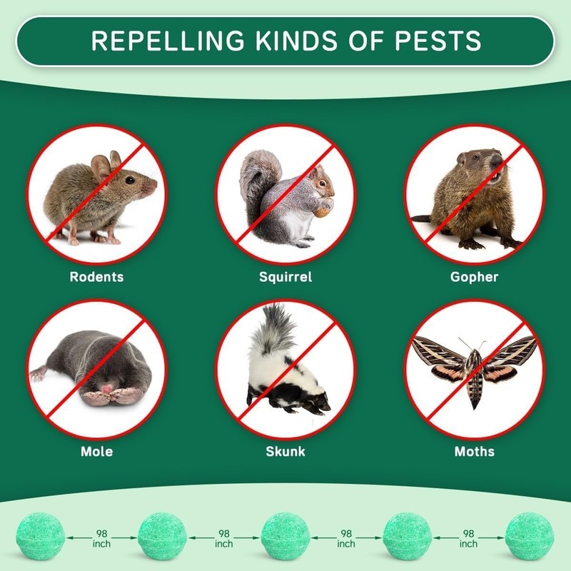 Rodent Mouse Repellent 14 Pack, Peppermint Oil Moth Balls for Mice Rats Deter... gallery