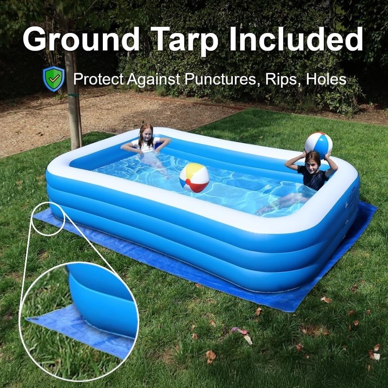 High-Quality Rectangular Pool - 10ft x 6ft - Electric Pump gallery
