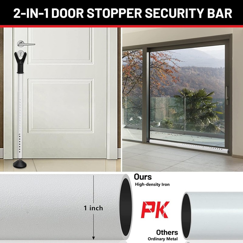 Door Security Bar Lock Entry Barricade Reinforcement Burglar Safety Lock Stopper gallery