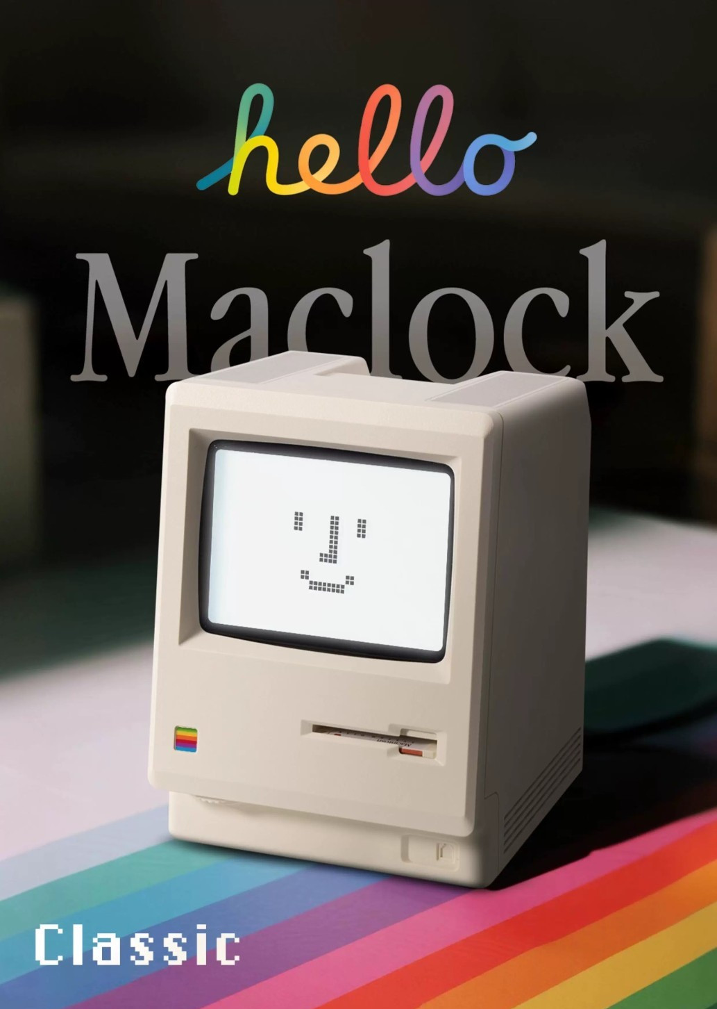 Retro Macintosh Digital Alarm Clock Maclock 80s Apple Mac Clock Rechargeable gallery