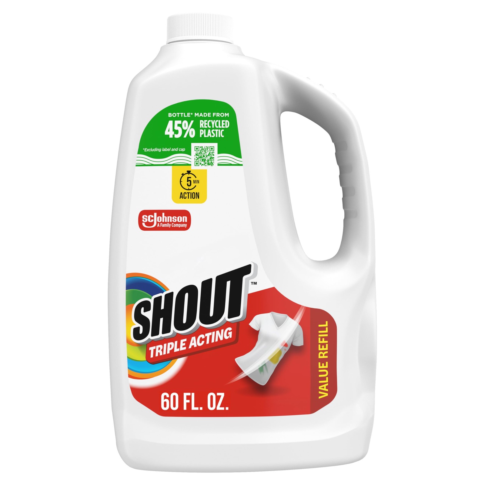 Shout Active Enzyme Laundry Stain Remover Spray 60 Fl Oz (Pack of 1), Multi gallery