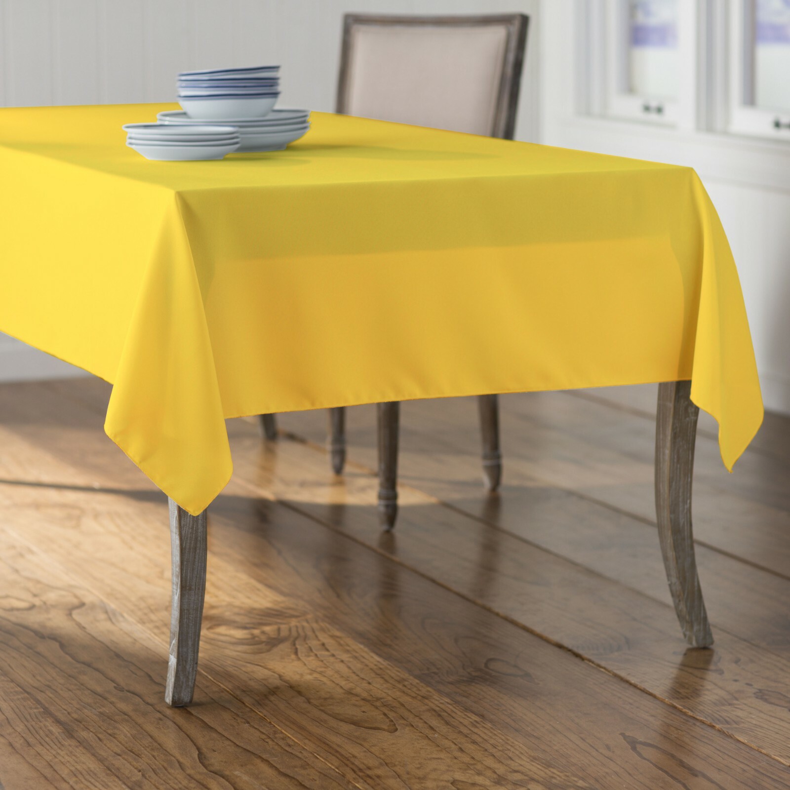 LA Linen Polyester Poplin Rectangular Tablecloth, 60 by 84-Inch. Made in USA gallery
