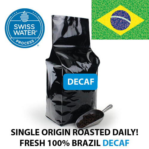 BRAZIL DECAF SWISS WATER PROCESS ROASTED COFFEE WHOLE BEAN or GROUND gallery