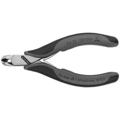 KNIPEX 64 32 120 ESD ESD End Cutting Nippers,4-3/4in.L,7/16in 38UT76