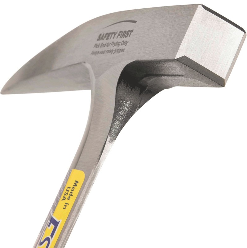 Estwing E13PM Lightweight Rock Pick, Milled Face, Genuine Leather Grip, USA Made gallery