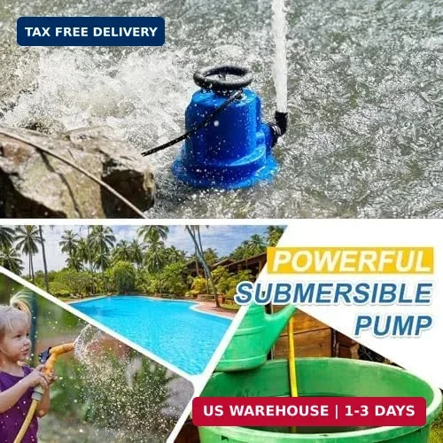 AgiiMan 1HP Automatic Submersible Water Pump, 5000GPH Sump Pump Utility Pump for gallery