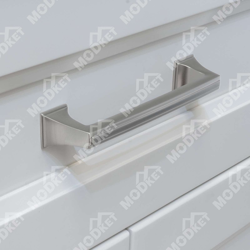 Solid Brushed Nickel Square Cabinet Pulls Knobs Handles Kitchen Bathroom Drawers gallery