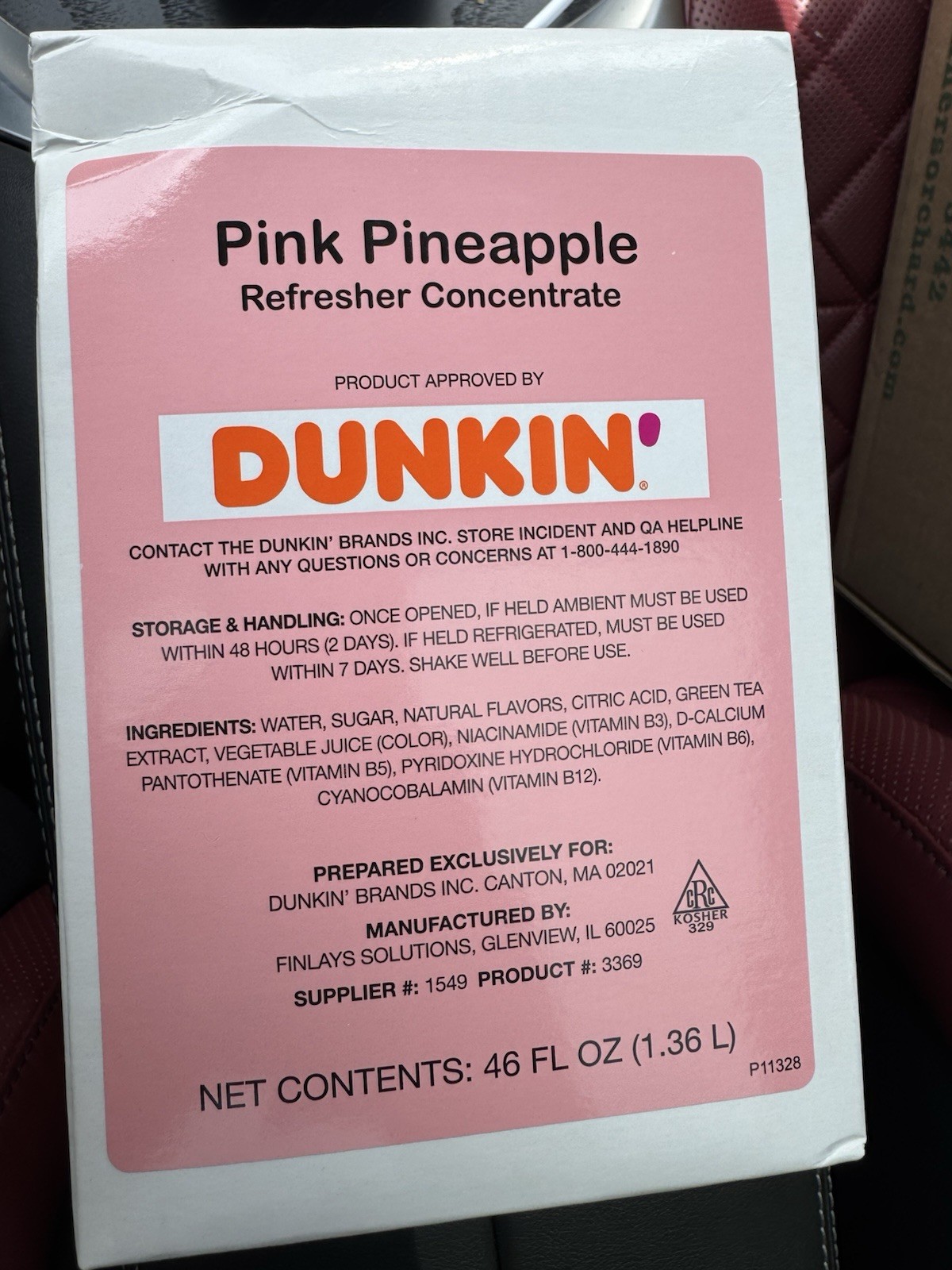 Dunkin Pink Pineapple Refresher Concentrate (EXP Aug) (FAST SHIP)(LIMITED) gallery