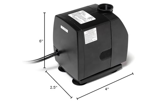 Jebao WP-2000 Submersible, Hydroponics, Aquaponics, WP2000 - 530gph, Black gallery