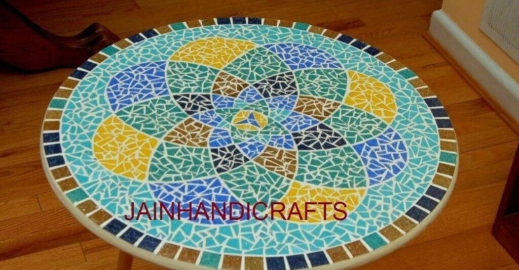30'' Marble Dining Coffee Center Table Top inlay mosaic decor room home L8 gallery