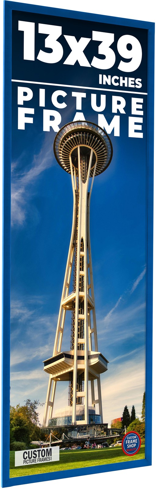 13x39 Frame Blue Solid Wood Picture Frame Width 0.75 Inches | Interior Frame Dep gallery