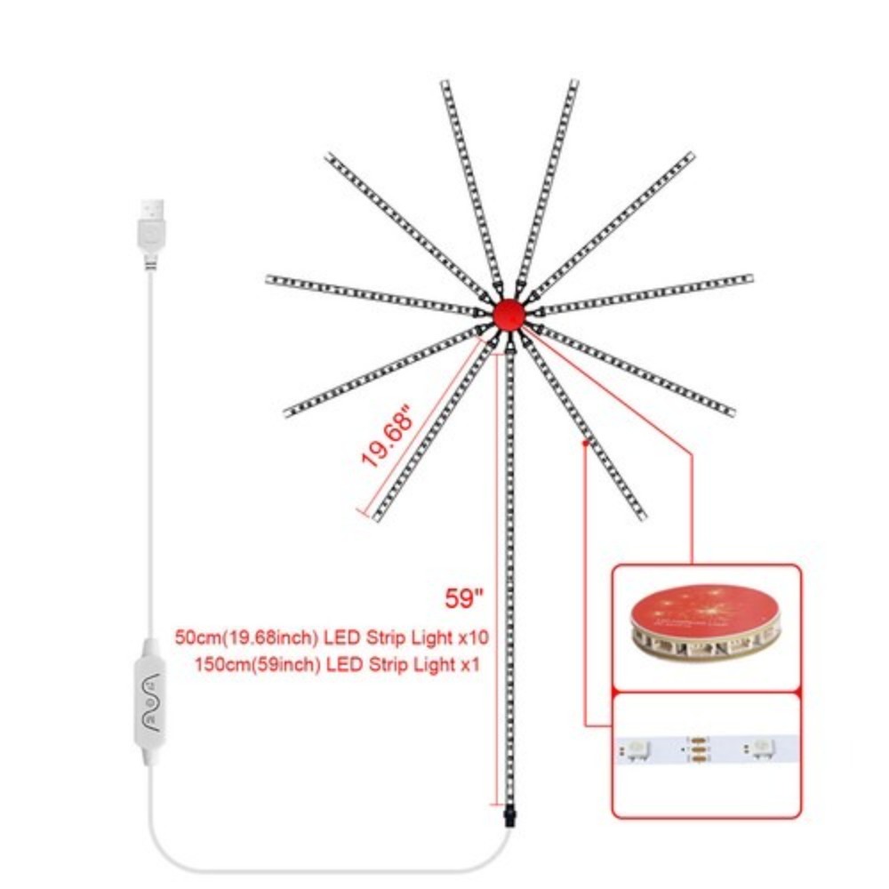 Smart Firework LED Strip Light USB Dream Color RGB Music Sync APP Remote Control gallery