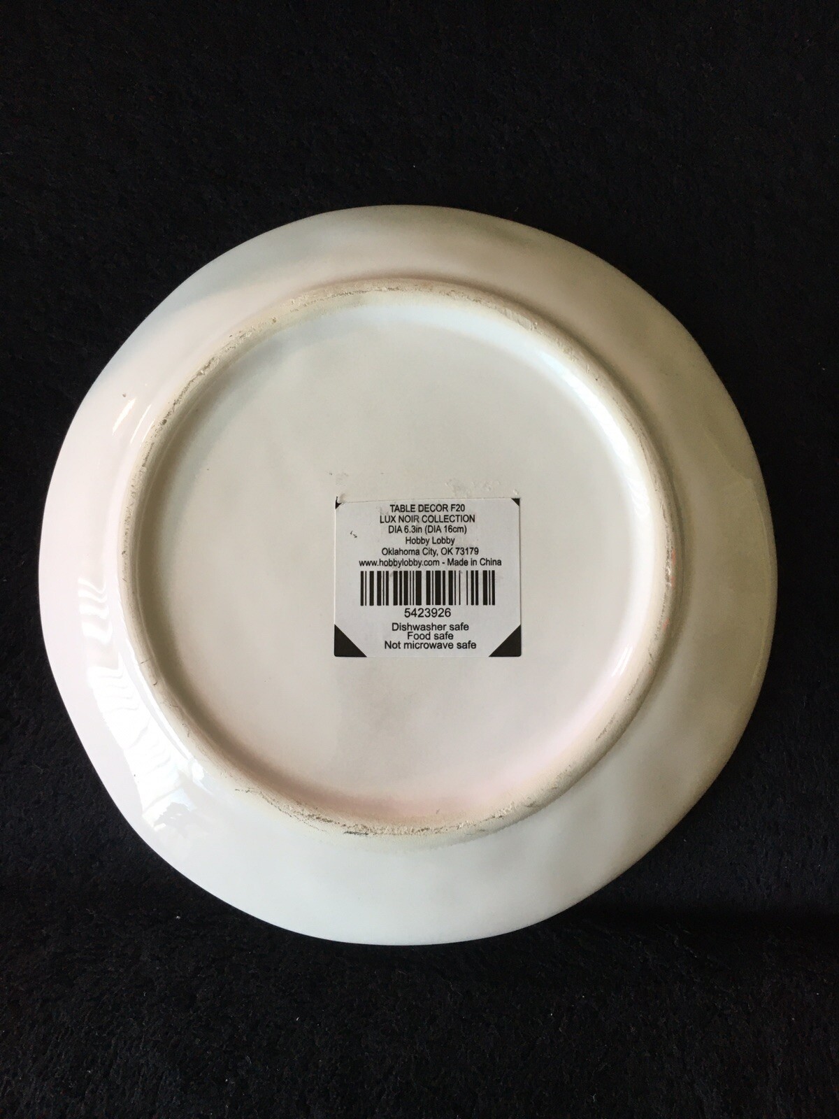 Lux Noir Collection Table Decor 6-Inch Plate New gallery