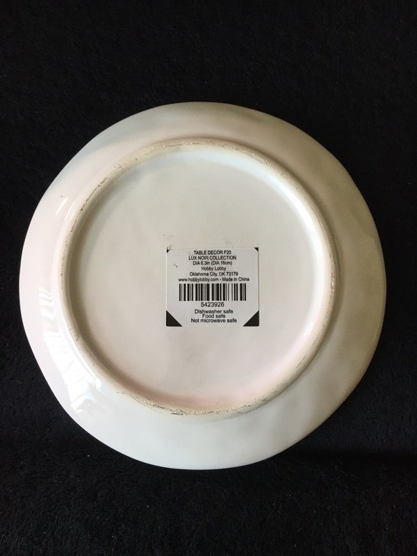 Lux Noir Collection Table Decor 6-Inch Plate New gallery
