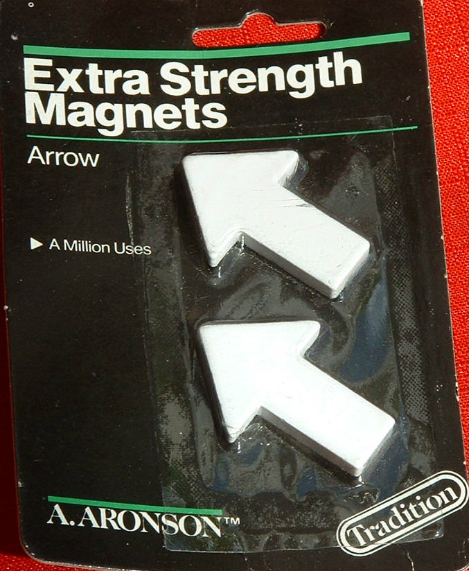 Aronson Extra Strength Magnets White Arrow Perfect for Teachers 2pk gallery