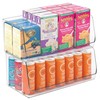 mDesign Modern Stackable Plastic Open 7.75 x 15 x 6.25 (Pack of 2), Clear gallery