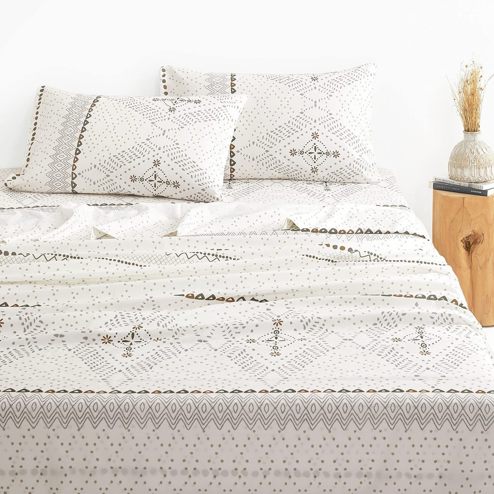 Wake In Cloud-Boho Bed Sheets, 4-Piece Sheet Set, Bohemian Chic Western