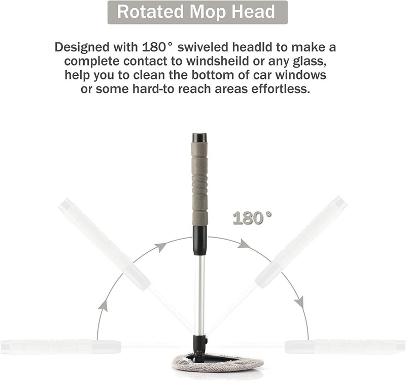 Windshield Cleaning Tool Kit Car Window Glass Wiper Cleaner Brush Pad Extendable gallery